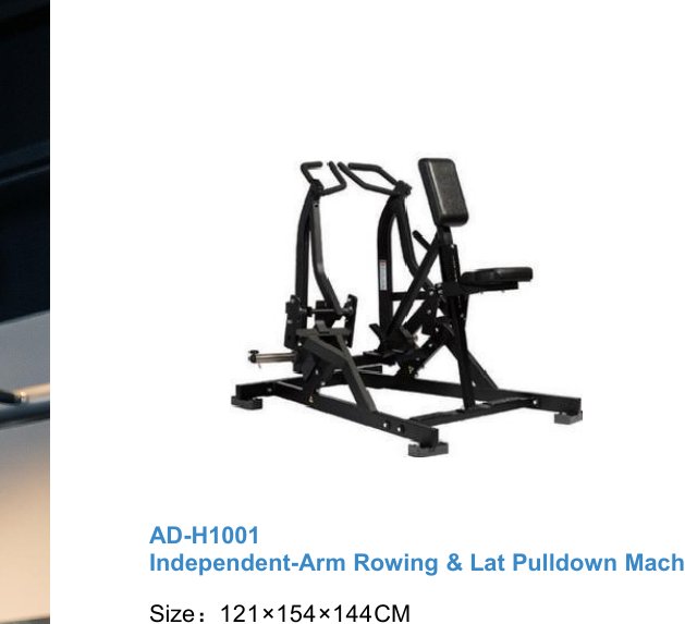 Independent-Arm Rowing & Lat Pulldown Machine
