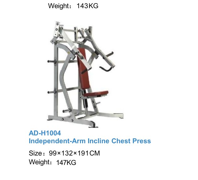 Independent-Arm Incline Chest Press