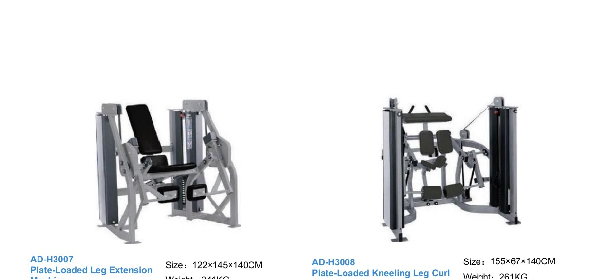 Plate-Loaded Kneeling Leg Curl Machine