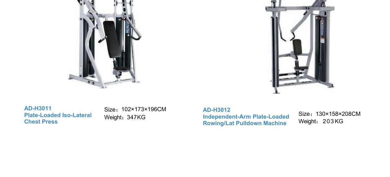 Independent-Arm Plate-Loaded Rowing/Lat Pulldown Machine